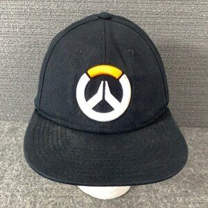 Overwatch Logo Snapback Hat Mens OSFM Black Wool Blend 2017 Blizzard Cap